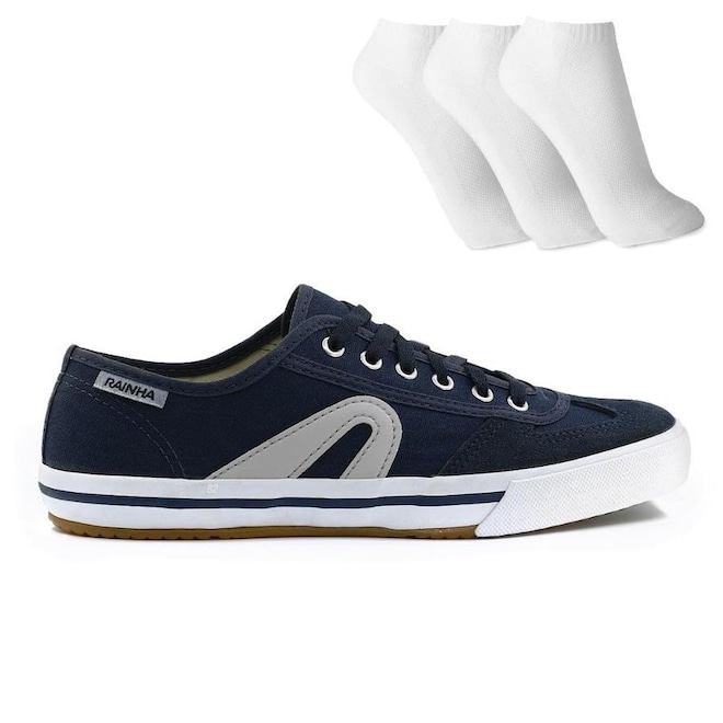 Tênis Rainha Vl 2500 + 3 Pares de Meias - Masculino - Foto 1