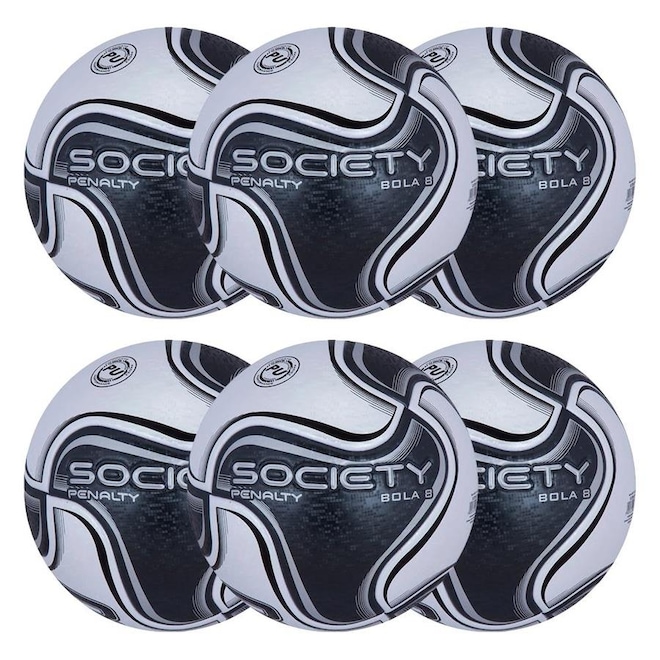 Kit Bolas Society Penalty 8 X - 6 Unidades - Foto 1