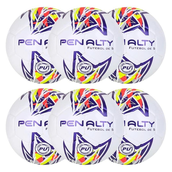 Kit de Bolas de Futsal Penalty Guizo Xxi - 6 Unidades - Foto 1