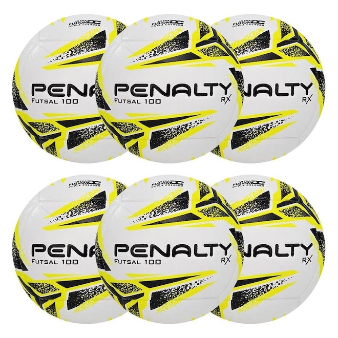 Kit Bolas de Futsal Penalty Rx 100 Xxiii - 6 Unidades - Foto 1