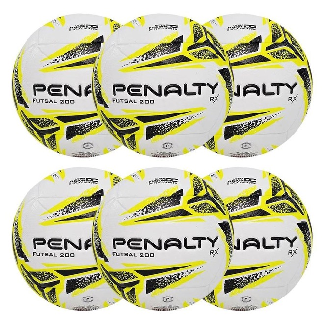 Kit Bolas de Futsal Penalty Rx 200 Xxiii - 6 Unidades - Foto 1