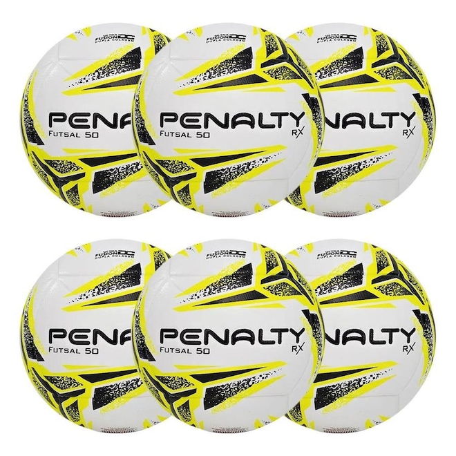 Kit Bolas de Futsal Penalty Rx 50 Xxiii - 6 Unidades - Foto 1
