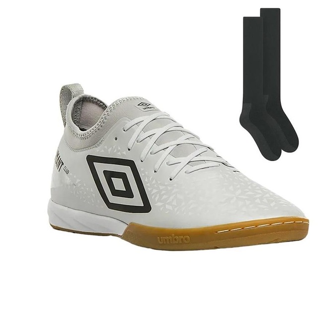 Chuteira Futsal Umbro Adamant Club + 1 Par de Meião - Adulto - Foto 1