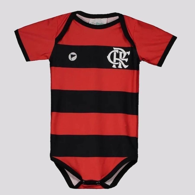 Body do Flamengo Listrado 033XS Torcida Baby - Infantil - Foto 1
