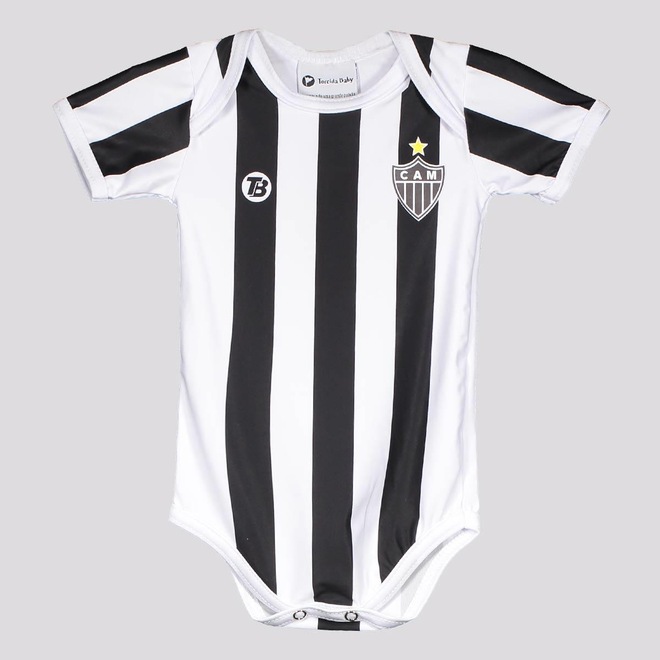Body do Atlético Mineiro Torcida Baby Listrado Uv - Infantil - Foto 1