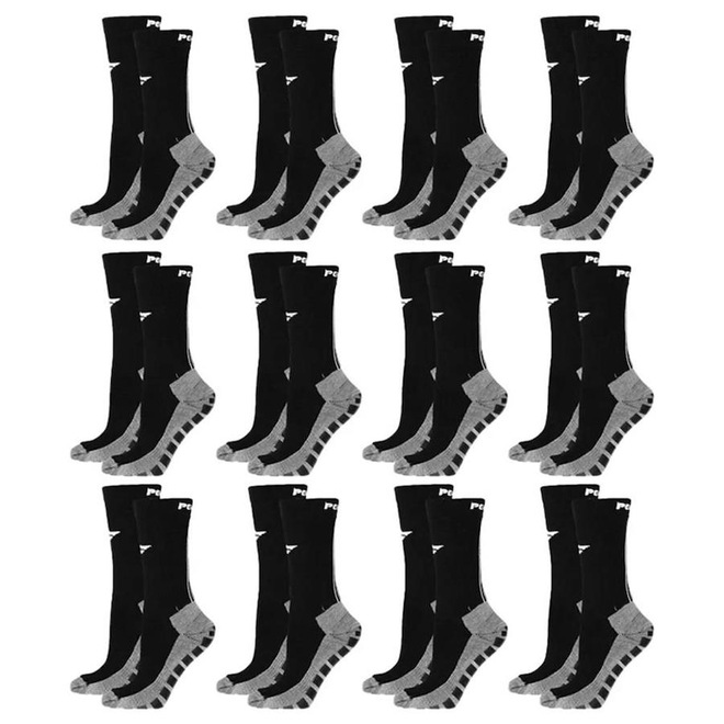 Kit de de Meias 3/4 Penalty Grip - 33 a 38 - 12 Pares - Infantil - Foto 1