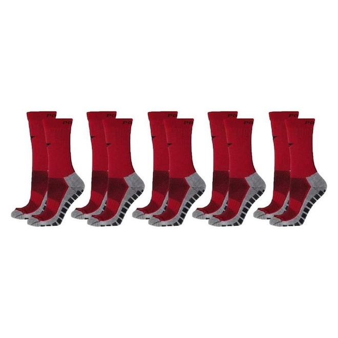 Kit Meias 3/4 Penalty Grip - 5 Pares - 33 A 48 - Infantil - Foto 1