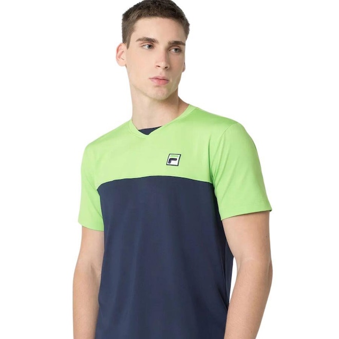 Camiseta Masculina Fila Manga Curta Block - Foto 1
