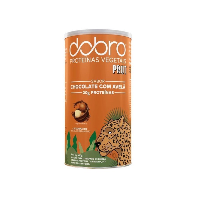 Proteína Dobro - Chocolate com Avelã - 450g - Foto 1