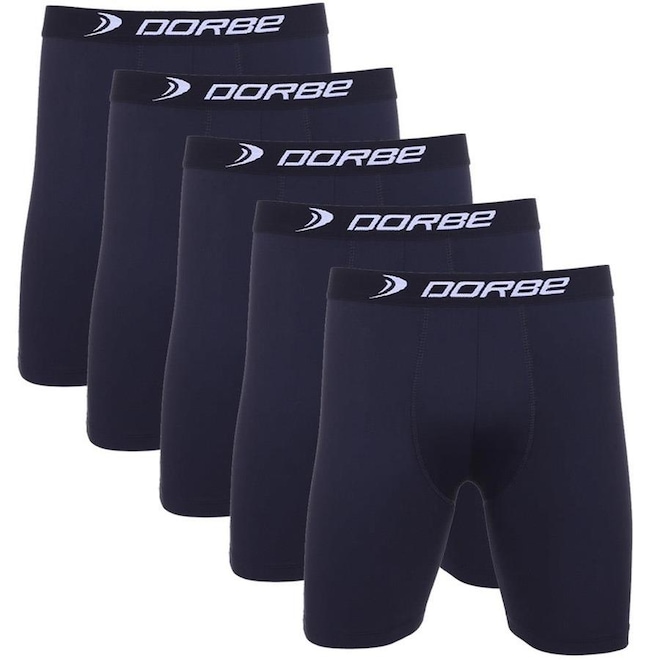 Kit de Cuecas Long Leg Dorbe Original Poliamida - Adulto - 5 Unidades - Foto 1