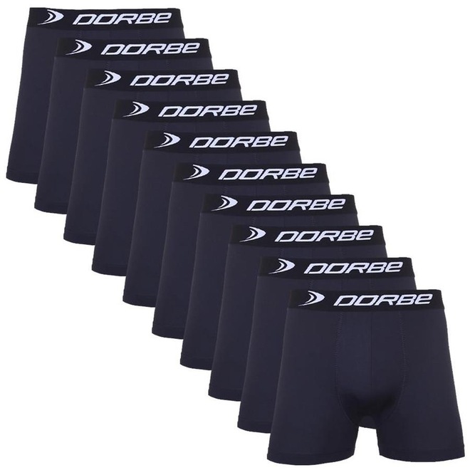 Kit de Cuecas Boxer Dorbe Original Microfibra - Adulto - 10 Unidades - Foto 1