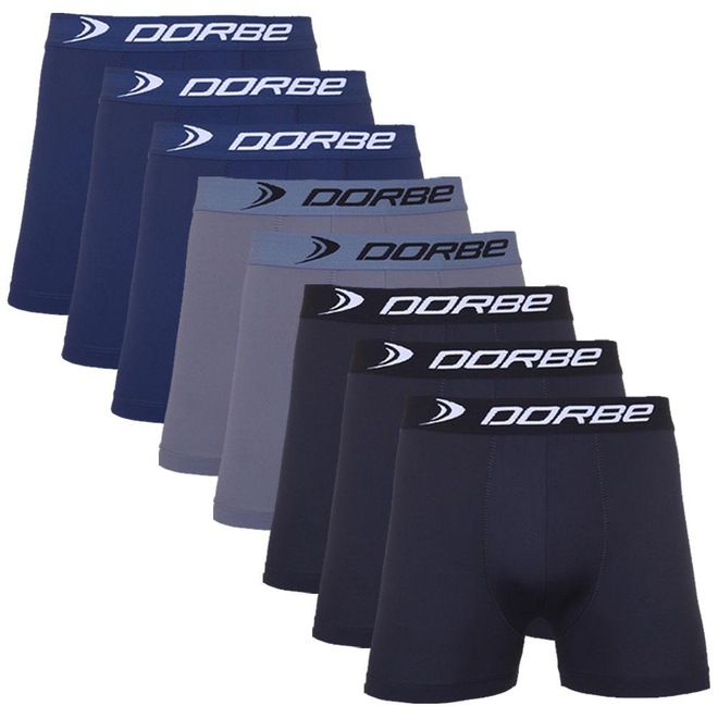 Kit 8 Cuecas Boxer Microfibra Dorbe Original - Adulto - Foto 1