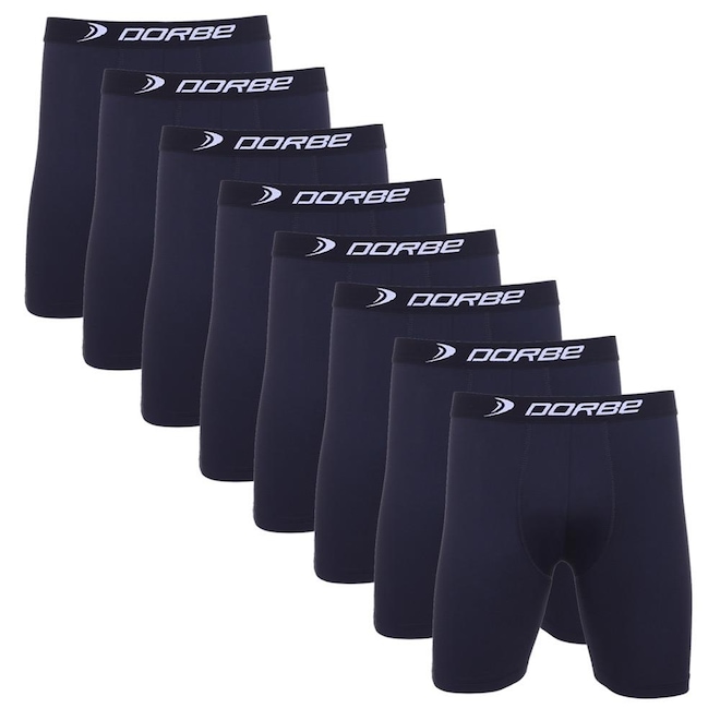 Kit 8 Cuecas Long Leg Poliamida Dorbe Original - Adulto - Foto 1