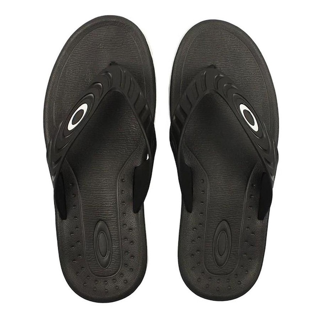 Chinelo Oakley Titan Black Red - Masculino - Foto 1