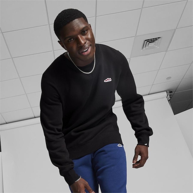 Camiseta Puma Manga Longa New Suede - Masculina - Foto 1