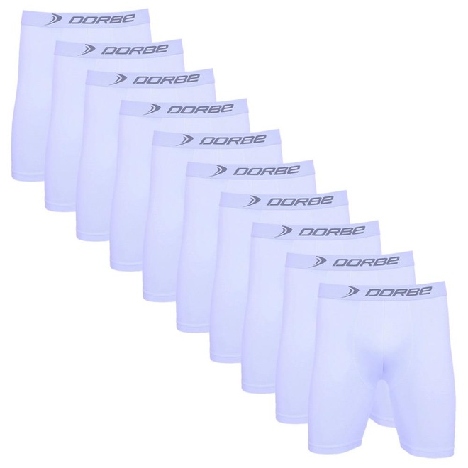 Kit de Cuecas Long Leg Dorbe Algodão - 10 Unidades - Adulto - Foto 1