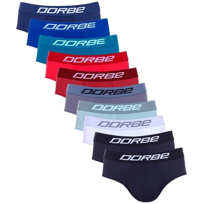 Kit de Cuecas Slip Dorbe Microfibra - 10 Unidades - Adulto - Foto 1