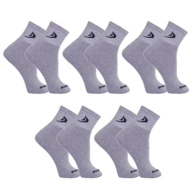 Kit Meias Cano Curto Dorbe Algodão - 5 Pares - Masculina - Foto 1