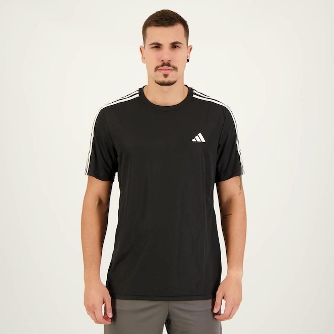 Camiseta adidas Essentials 3 Listras - Masculina - Foto 1