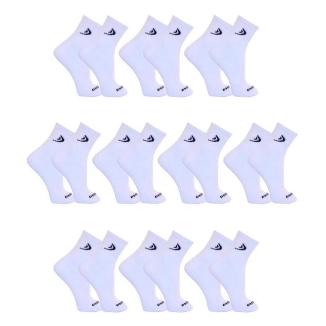 Kit Meias Cano Curto Algodão Dorbe - 38 a 43 - 10 Pares - Adulto - Foto 1