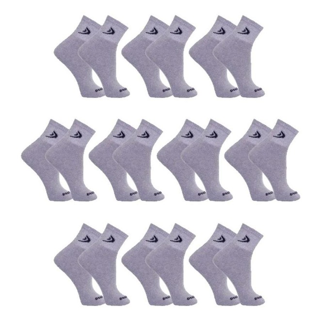 Kit Meias Cano Curto Algodão Dorbe - 38 a 43 - 10 Pares - Adulto - Foto 1
