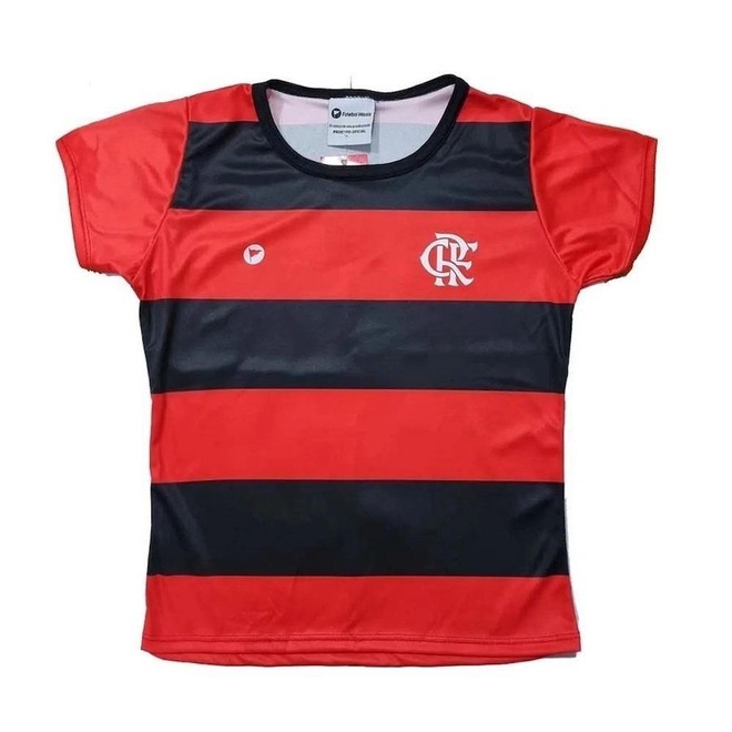 Camiseta Baby Look do Flamengo Torcida Baby 251Sb - Infantil - Foto 1
