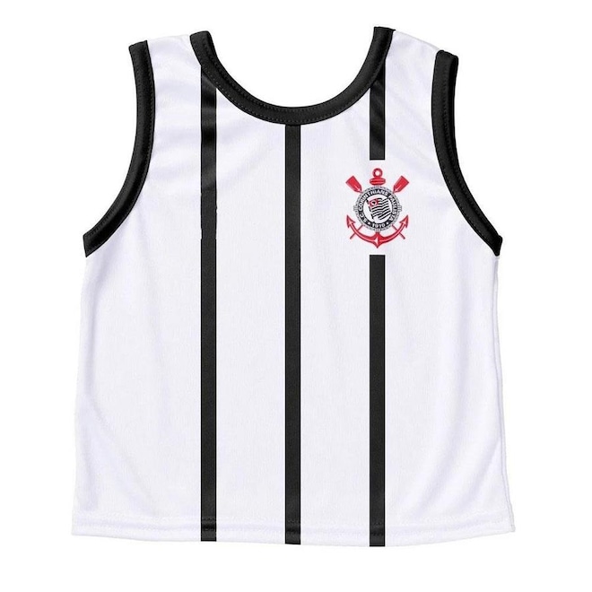 Camiseta Regata do Corinthians Torcida Baby 251R - Infantil - Foto 1
