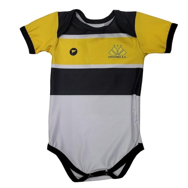 Body do Criciuma Bebê C Prot Uv 033Xs Torcida Baby - Infantil - Foto 1