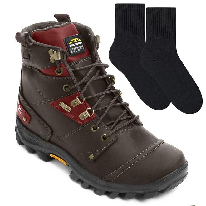 Bota Adventure Bull Terrier Tornado + Par de Meia - Masculina - Foto 1