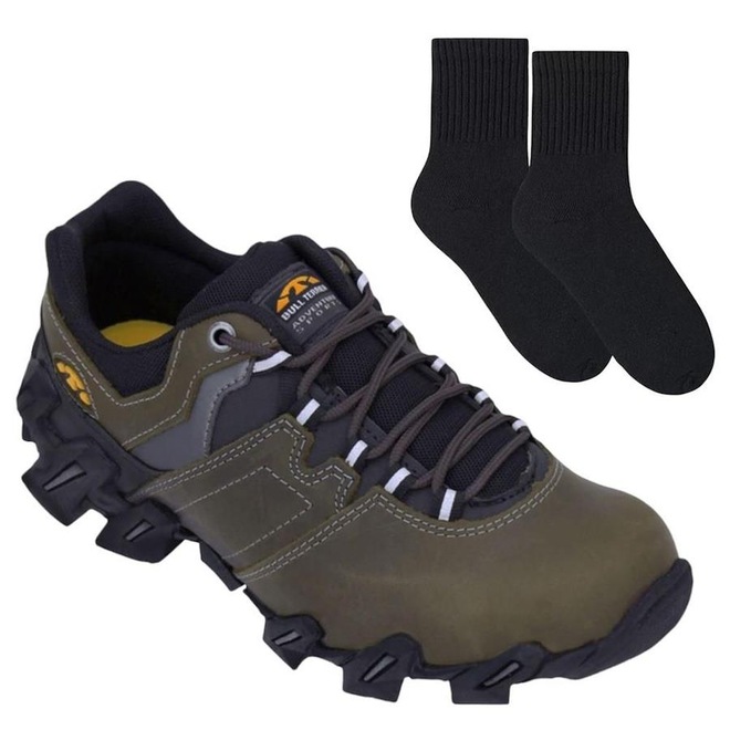 Kit Tênis Bull Terrier Axis Low Ii + Par de Meia - Masculino - Foto 1