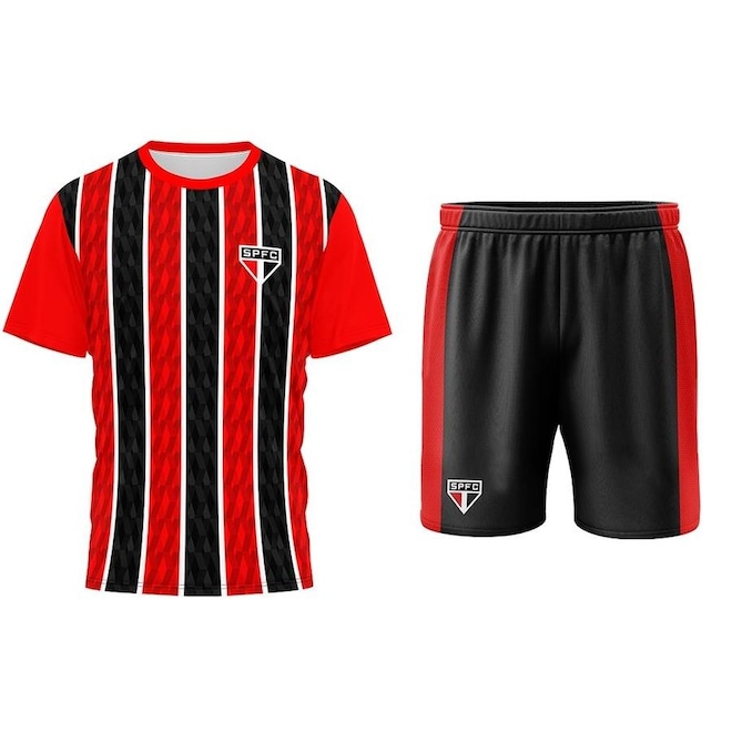 Uniforme do São Paulo Braziline Mini Craque Tricolor - Infantil - Foto 1