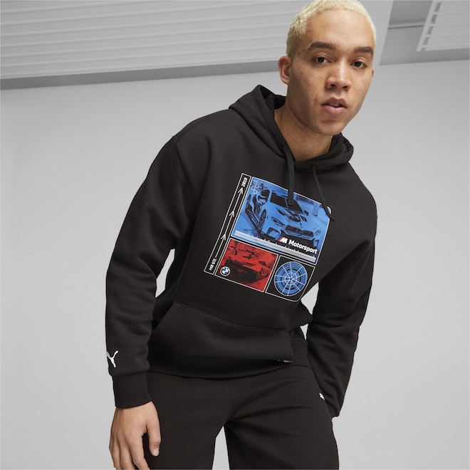 Blusão de Moletom com Capuz Puma Grafismo BMW M Motorsport - Masculino - Foto 1