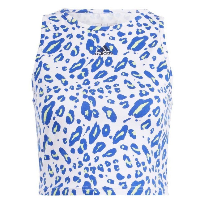 Camiseta Regata Cropped adidas Animal Print Essentials - Feminina - Foto 1