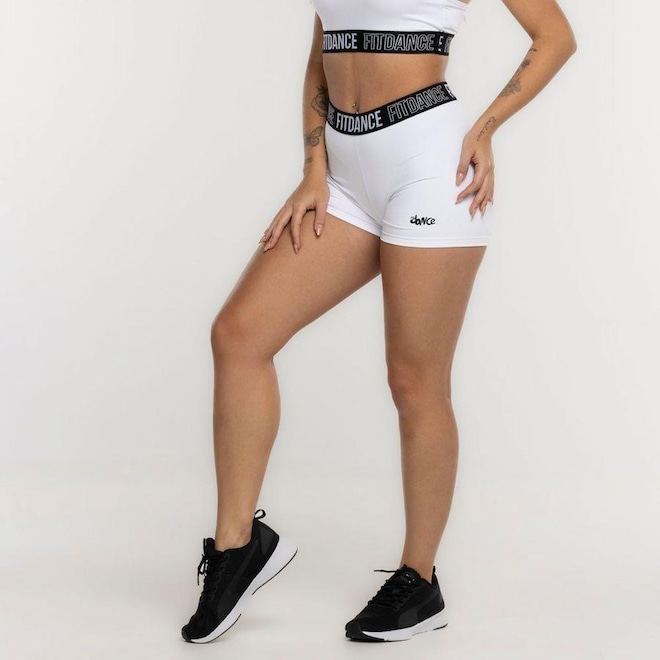 Shorts FitDance Elastic Compression Fitdance - Feminino - Foto 1