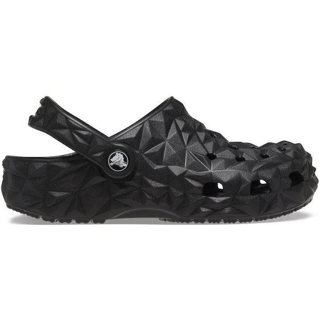 Sandália Crocs Classic Geometric Clog K Black - Infantil - Foto 1