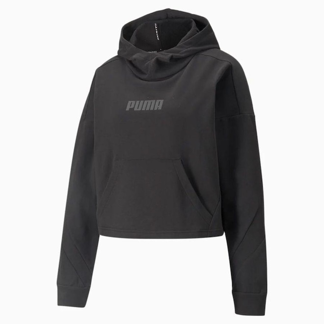 Blusão de Moletom Puma Logo French Terry - Feminino - Foto 1
