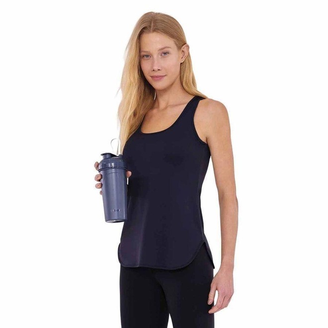 Camiseta Regata Alto Giro Skin Fit Alongada - Feminina - Foto 1