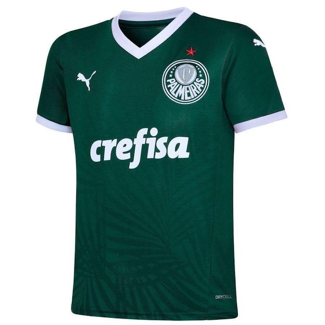 Camisa do Palmeiras I 22 23 Torcedor Puma - Infantil - Foto 1