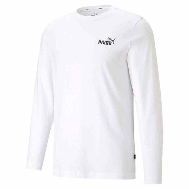 Camiseta Puma Manga Longa Ess Small Logo - Masculina - Foto 1