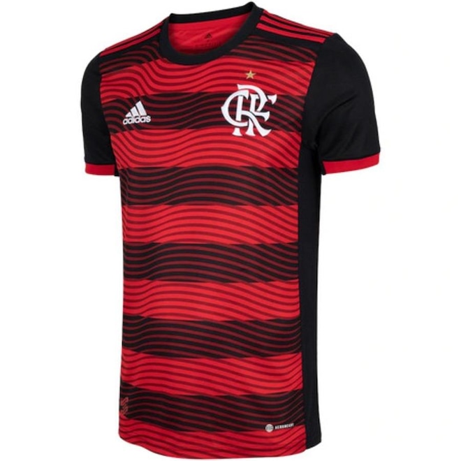 Camisa 1 do Flamengo Of 2022 adidas - Infantil - Foto 1