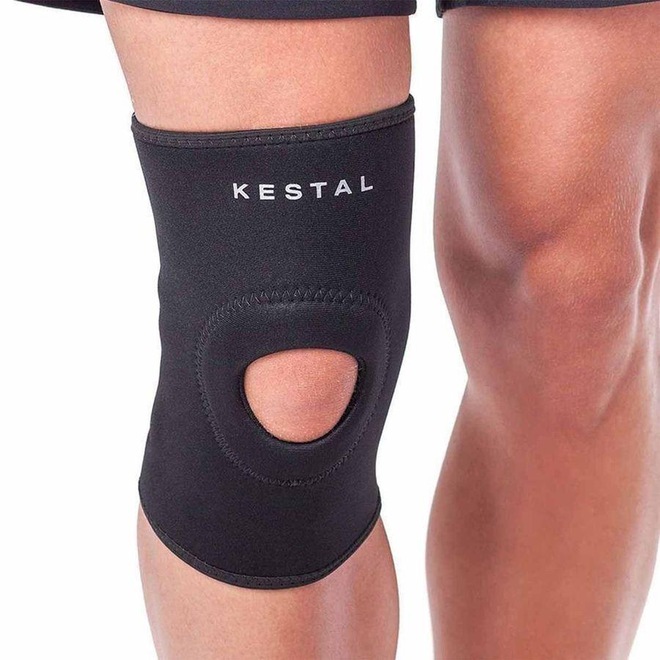 Joelheira Ortopedica Kestal com Orificio e Reforco Patelar Ksn002 - Adulto - Foto 1