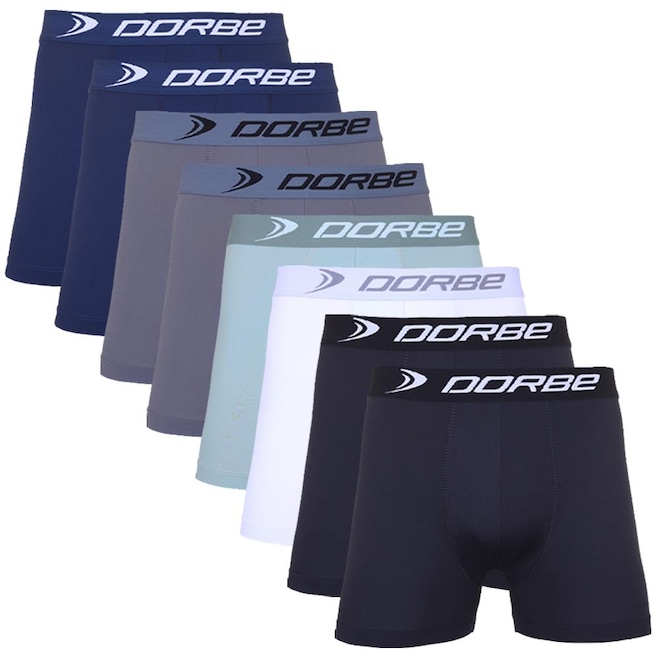 Kit 8 Cuecas Boxer Plus Size Microfibra Dorbe Original - Foto 1
