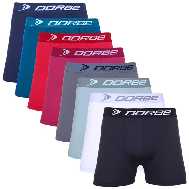 Kit 8 Cuecas Boxer Plus Size Microfibra Dorbe Original - Foto 1