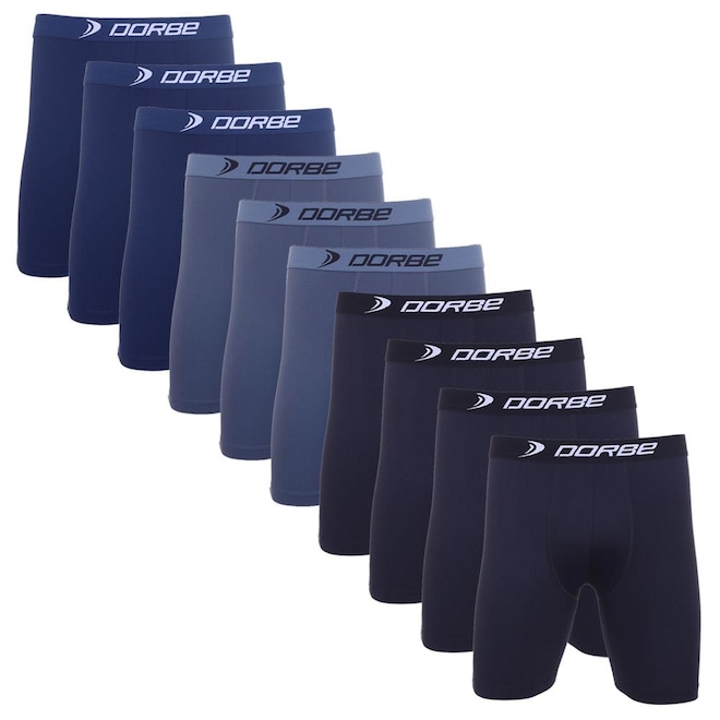 Cueca Long Leg Plus Size Algodão Dorbe Original - 10 Unidades - Masculina - Foto 1