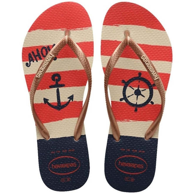 Chinelo Havaianas Slim Nautical - Feminino - Foto 1