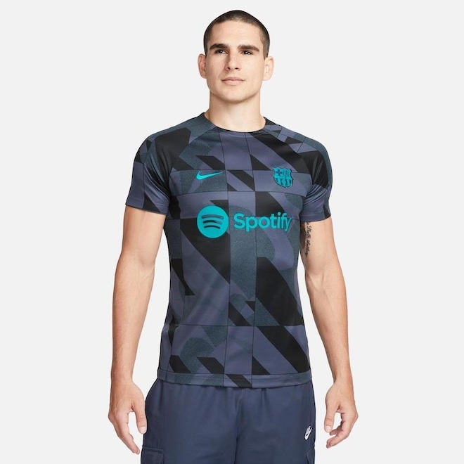 Camisa Barcelona Nike Pré-Jogo Iii - Masculina - Foto 1