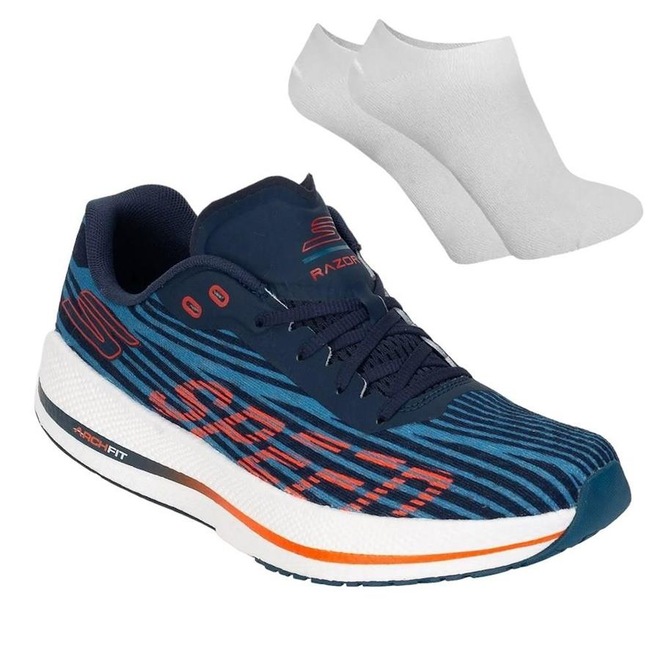 Tênis Skechers Go Run Razor 4 + 1 Par de Meias - Masculino - Foto 1
