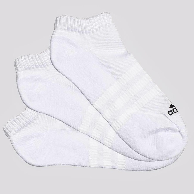 Meia adidas Spw Cano Baixo - 3 Pares - Foto 1