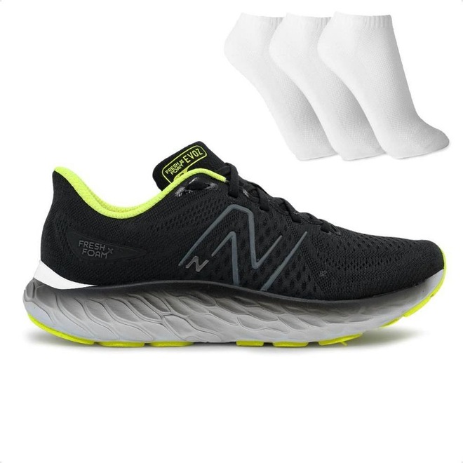 Tênis New Balance Evoz V3 - Masculino + Meias - 3 Pares - Foto 1