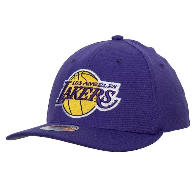 Boné Aba Curva Mitchell & Ness Nba Team Ground Los Angeles Lakers - Adulto - Foto 1